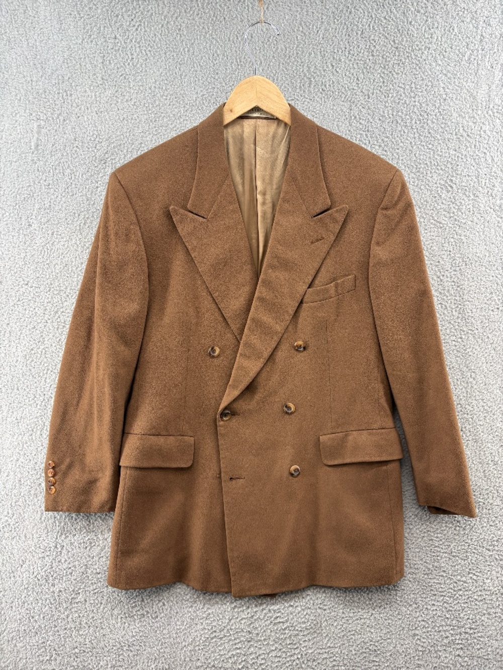 Vintage John W Nordstrom Loro Piana Cashmere Double Breasted Blazer 41R